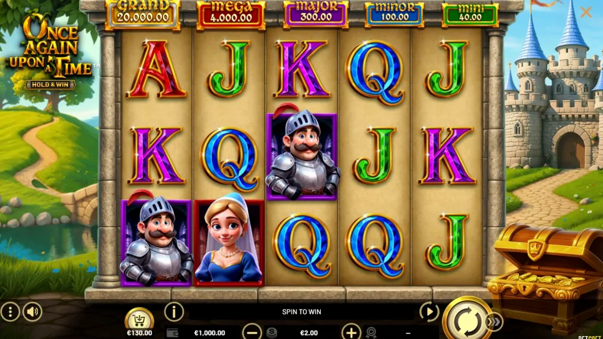 Once Again Upon A Time slot mobile gameplay interface